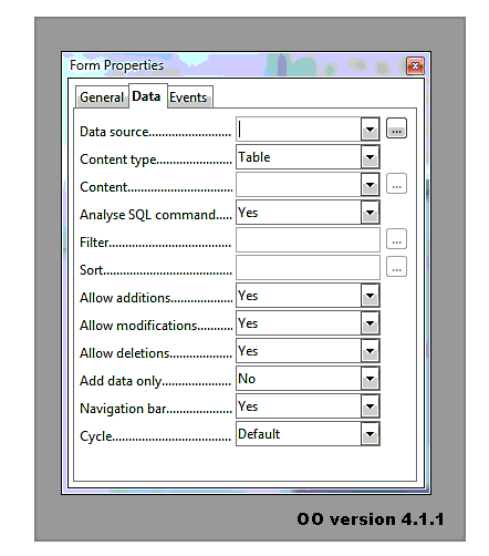 {image of Form Properties window}