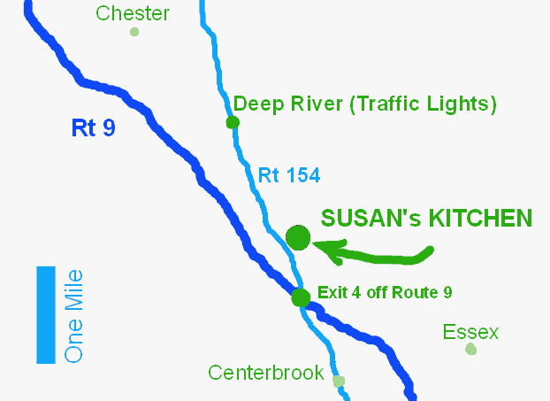 Susan's Kitchen, Deep River, CT: Diagram map