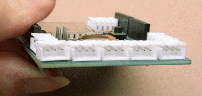 Board connectors, edge on